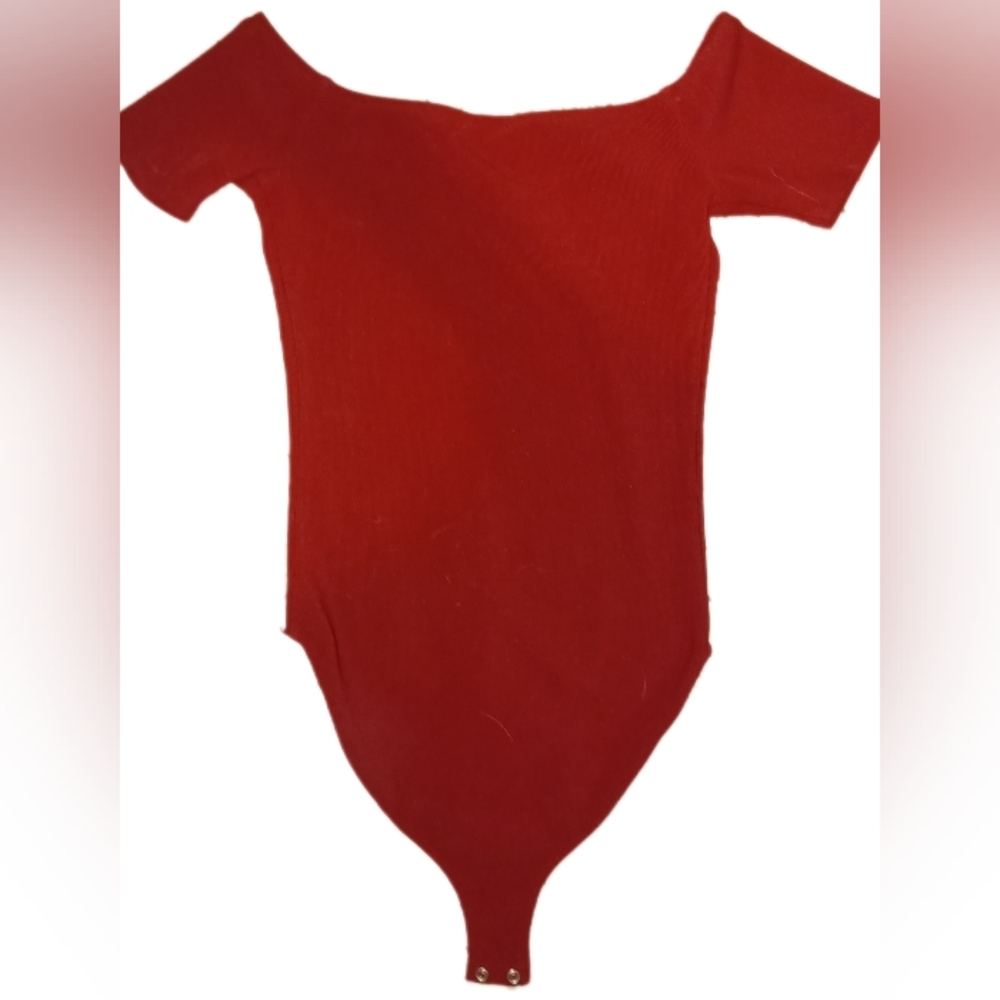 Express Red Off the Shoulder Bodysuit Size Small